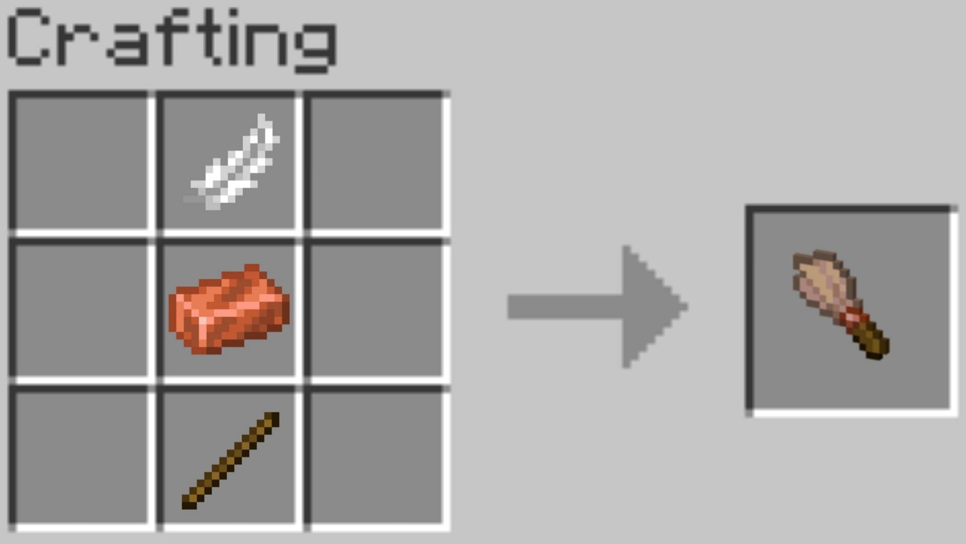 The new brush tool will require feathers, copper ingots, and sticks to craft in Minecraft 1.20 Trails and Tales update (Image via Mojang)