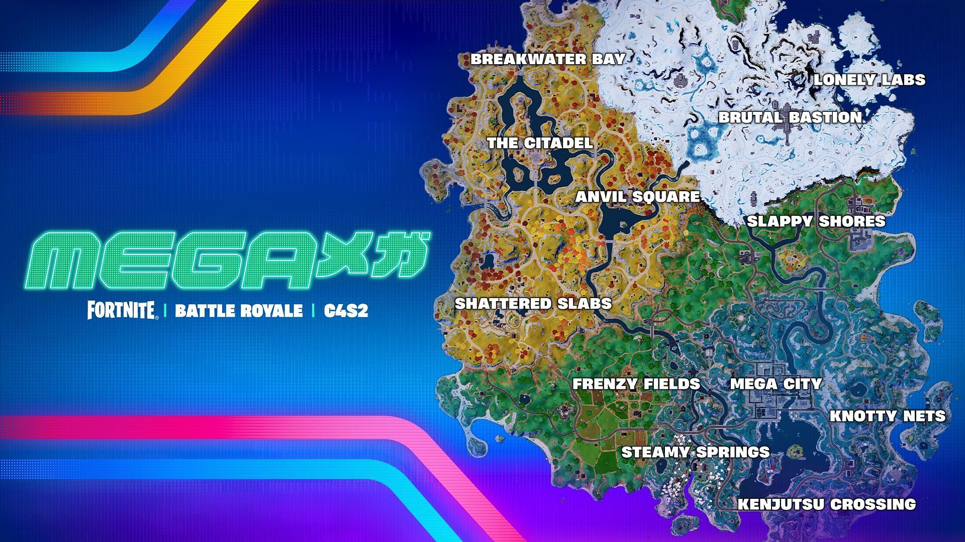 All-new Fortnite Chapter 4 Season 2 map (Image via Epic Games)