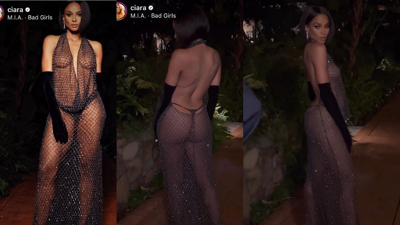 Russell Wilson&#039;s wife Ciara shared photos of her outfit for the Vanity Fair Oscars party