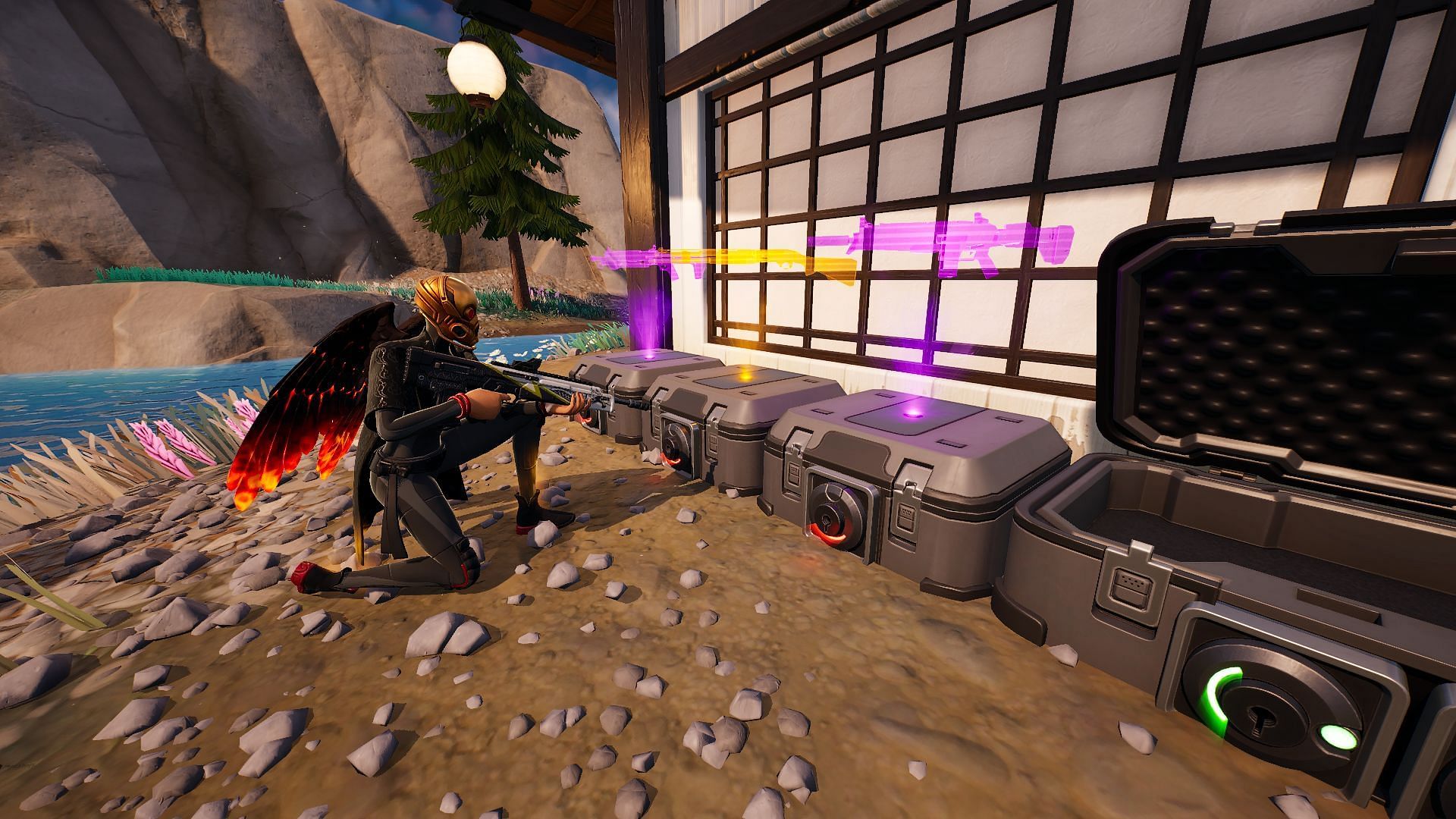 Los Holo-Cofres proporcionan una mayor rareza de armas (Imagen a través de Epic Games/Fortnite)