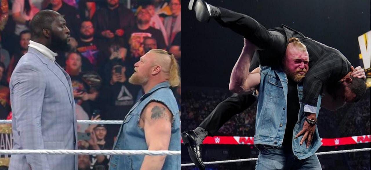 "This is fire"- WWE Universe erupts after Brock Lesnar and Omos' video edit goes viral ahead of WrestleMania 39