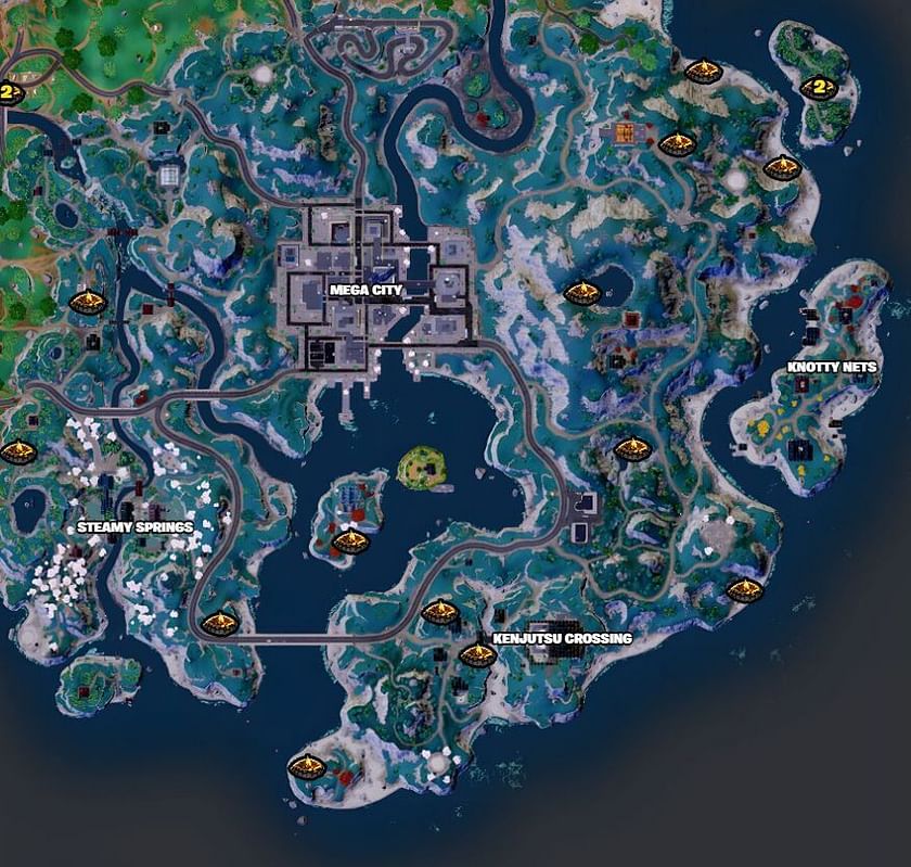 All Campfire locations in Fortnite Chapter 4 Season 2