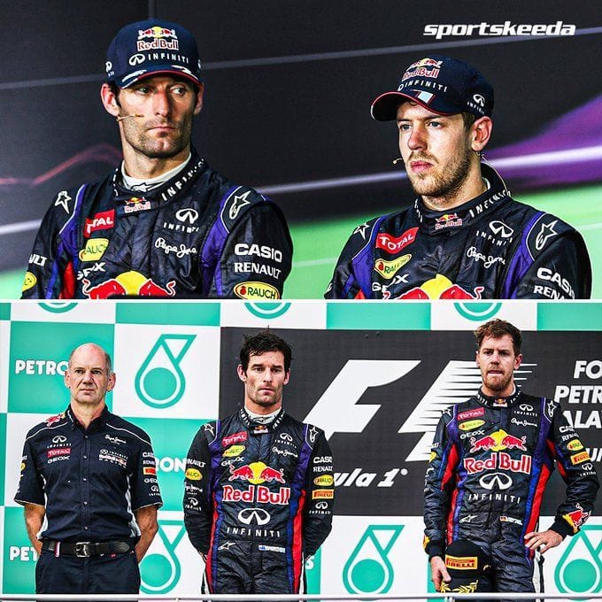 Sebastian Vettel overtaking a competitor during a race