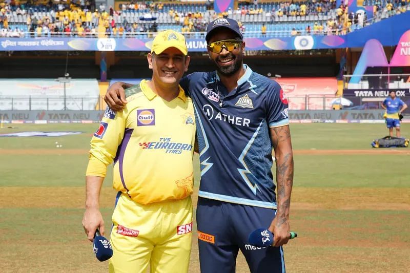 قادة CSK و GT خلال IPL 2022. الموافقة المسبقة عن علم: BCCI