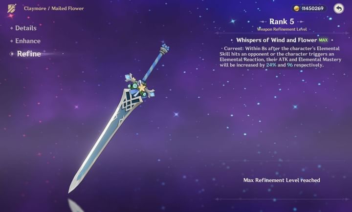 Una Claymore popular que debería funcionar bien con él (Imagen a través de HoYoverse)