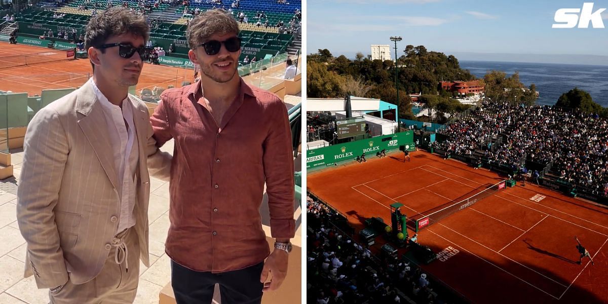 WATCH: Charles Leclerc and Pierre Gasly attend Monte-Carlo Masters 2023 finals day