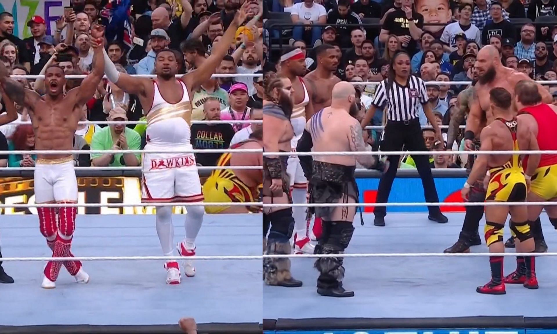 WWE WrestleMania शोकेस फैटल 4 वे टैग टीम मैच