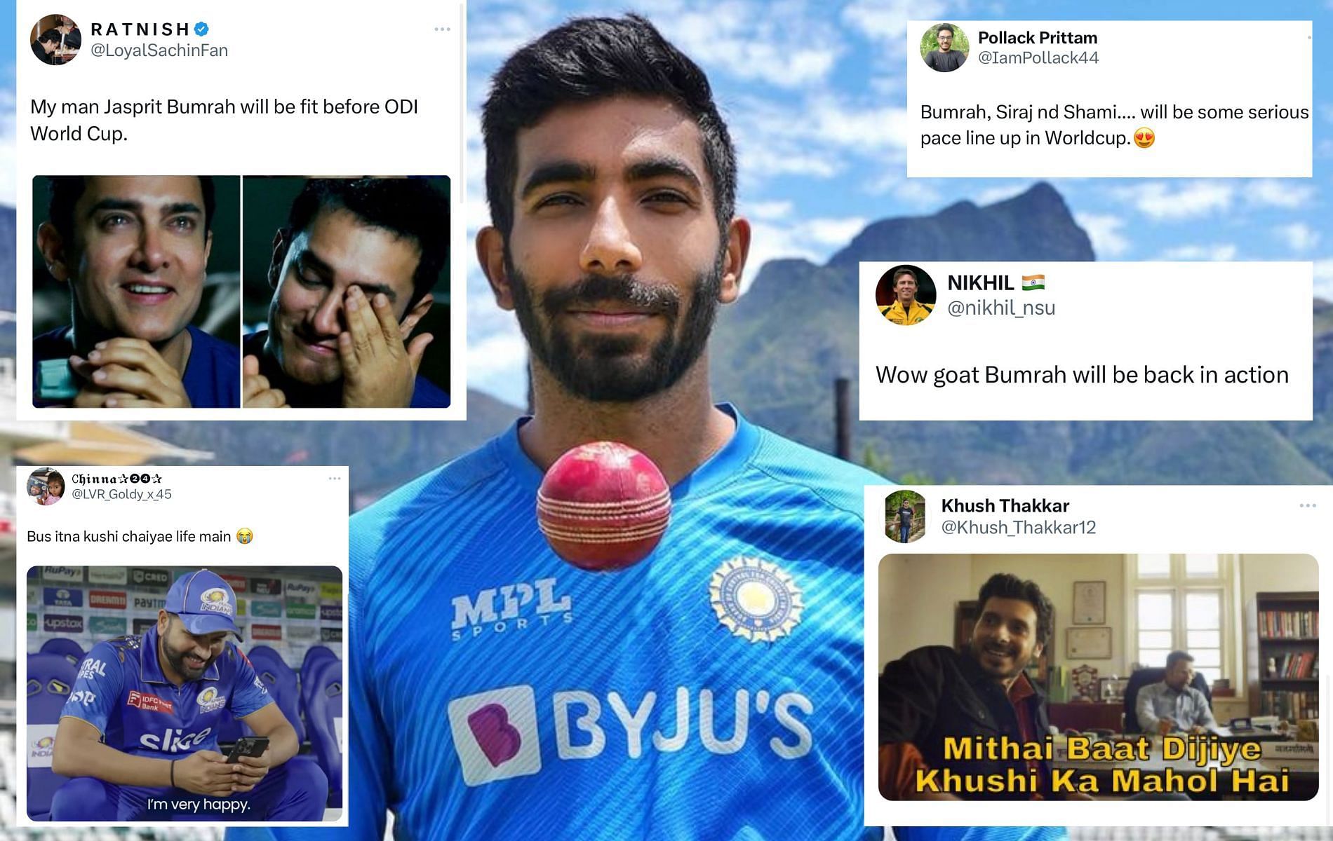 "Boom Boom Is Back" - Fans Erupt As Jasprit Bumrah Starts His Rehab ...