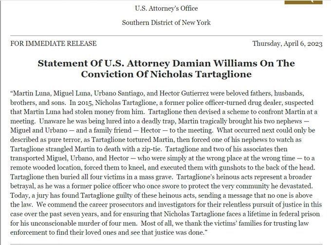 Who is Nicholas Tartaglione? Former NYC police officer convicted of