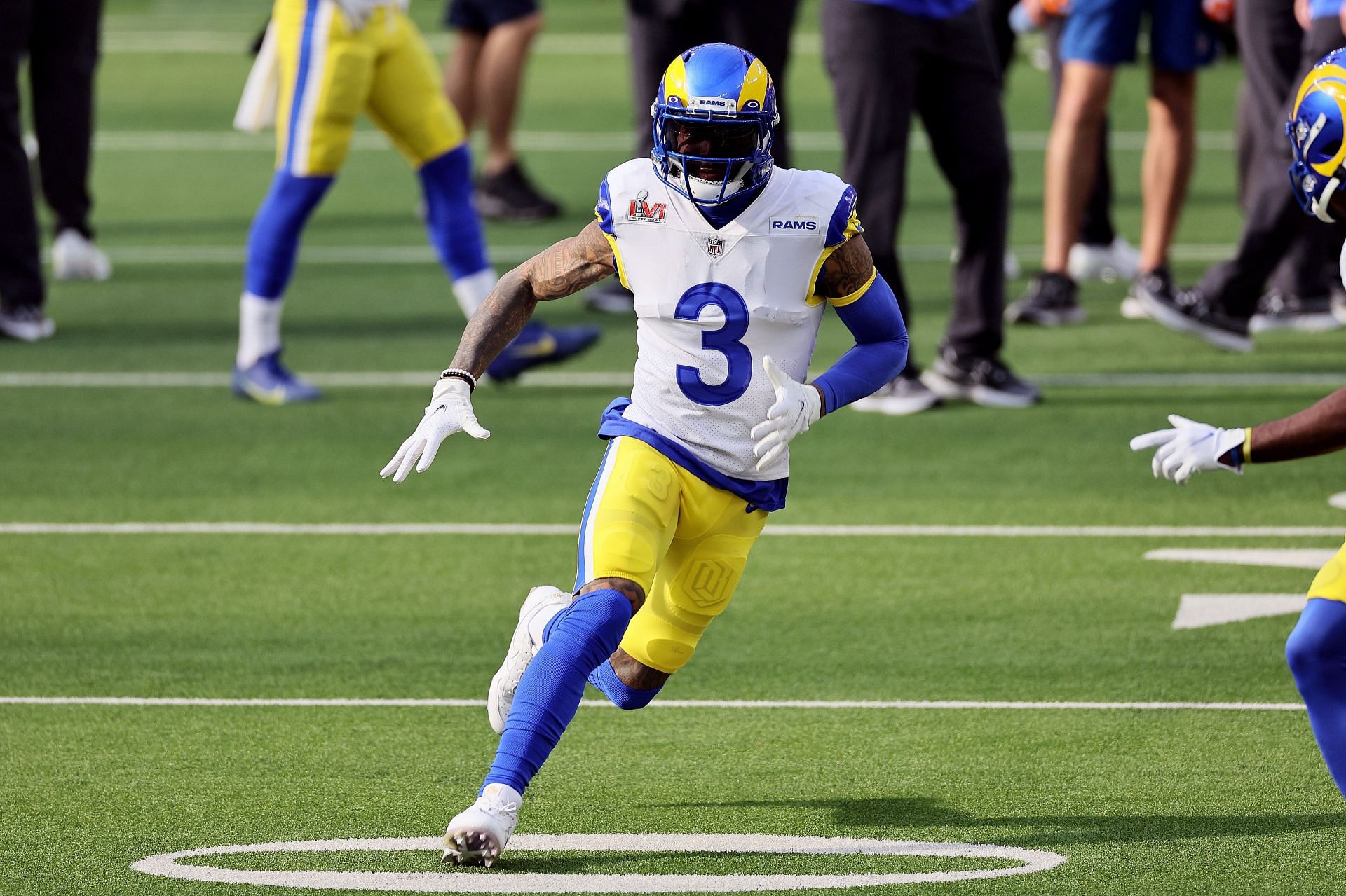 Odell Beckham Jr. خلال Super Bowl LVI - Los Angeles Rams v Cincinnati Bengals