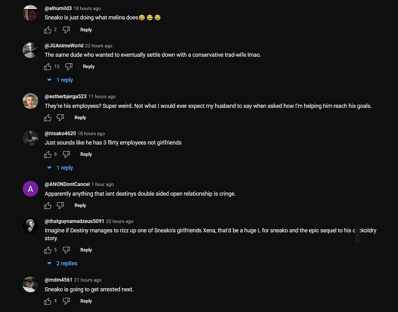 Comentarios de YouTube debajo del clip (Imagen vía DGG Vault/YouTube)