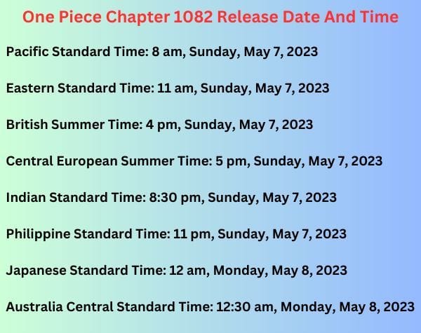 One Piece Chapter 1082: Major spoilers to expect