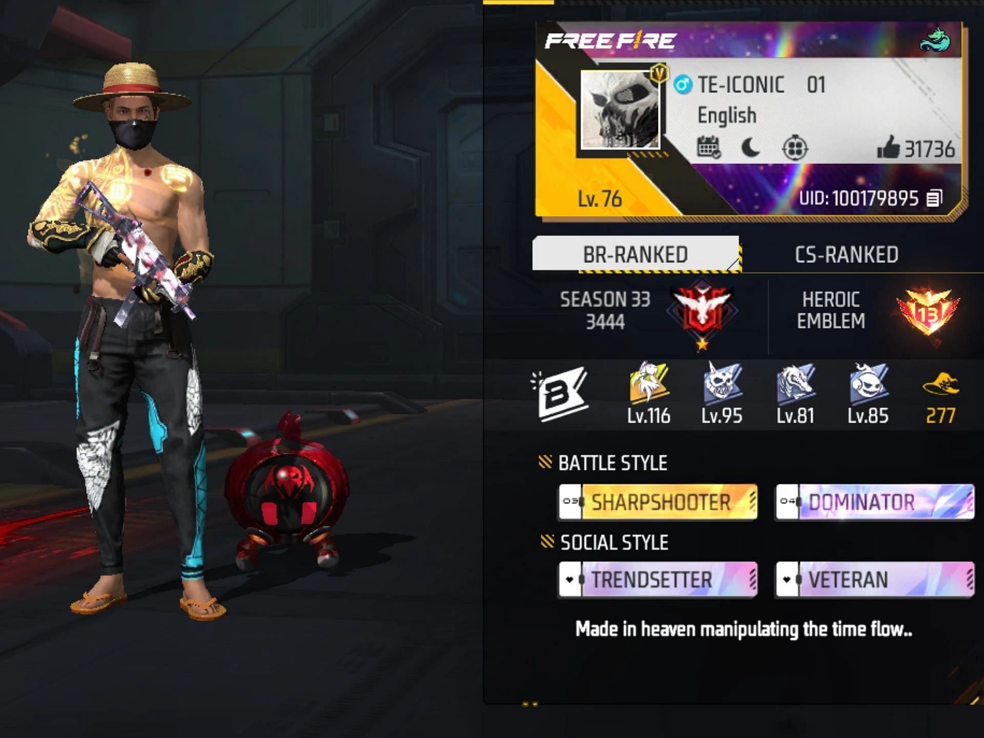 Iconic की प्रोफाइल (Image via Garena)
