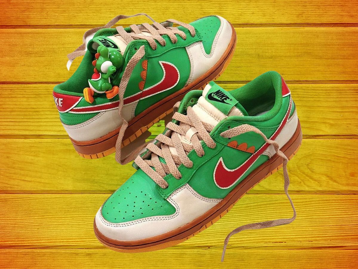 How and where to get Super Mariothemed Nike Dunk Low custom sneakers