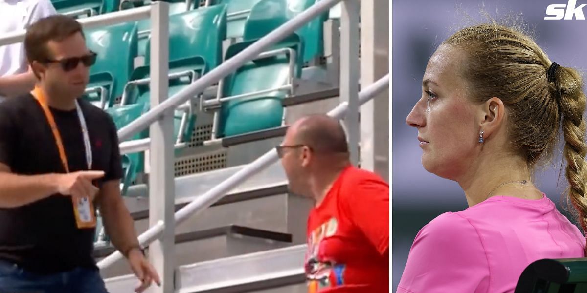 Petra Kvitova's agent Marijn Bal silences Romanian fan who was cheering her unforced errors during  Miami Open SF against Sorana Cirstea