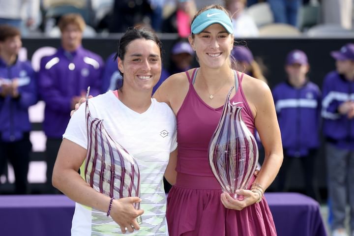 Oz Jabeur and Belinda Bencic at the 2023 Charleston Open