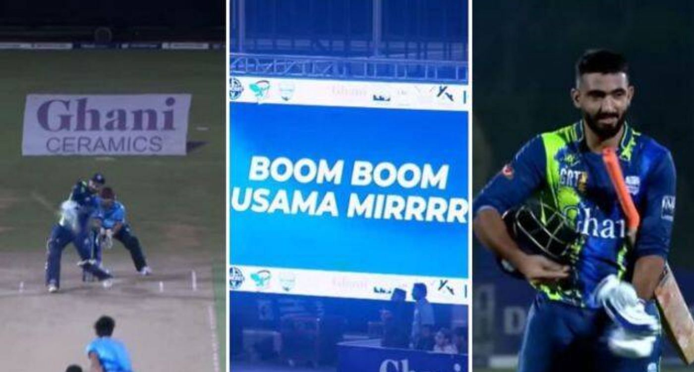 उस्मा मीर ने एक ओवर में ठोके 34 रन (Snapshots: Youtube)