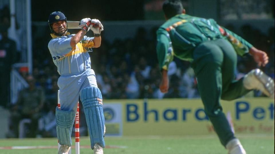 Sachin dominated a fiery Pakistan attack