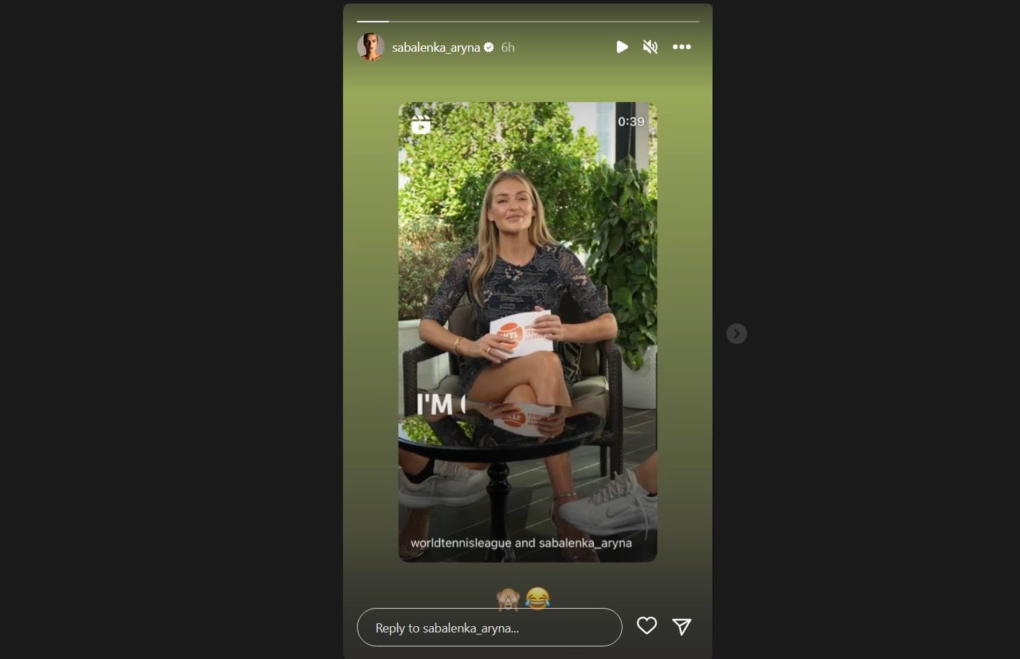 Aryna Sabalenka and Paula Badosa react hilariously on taking part in a