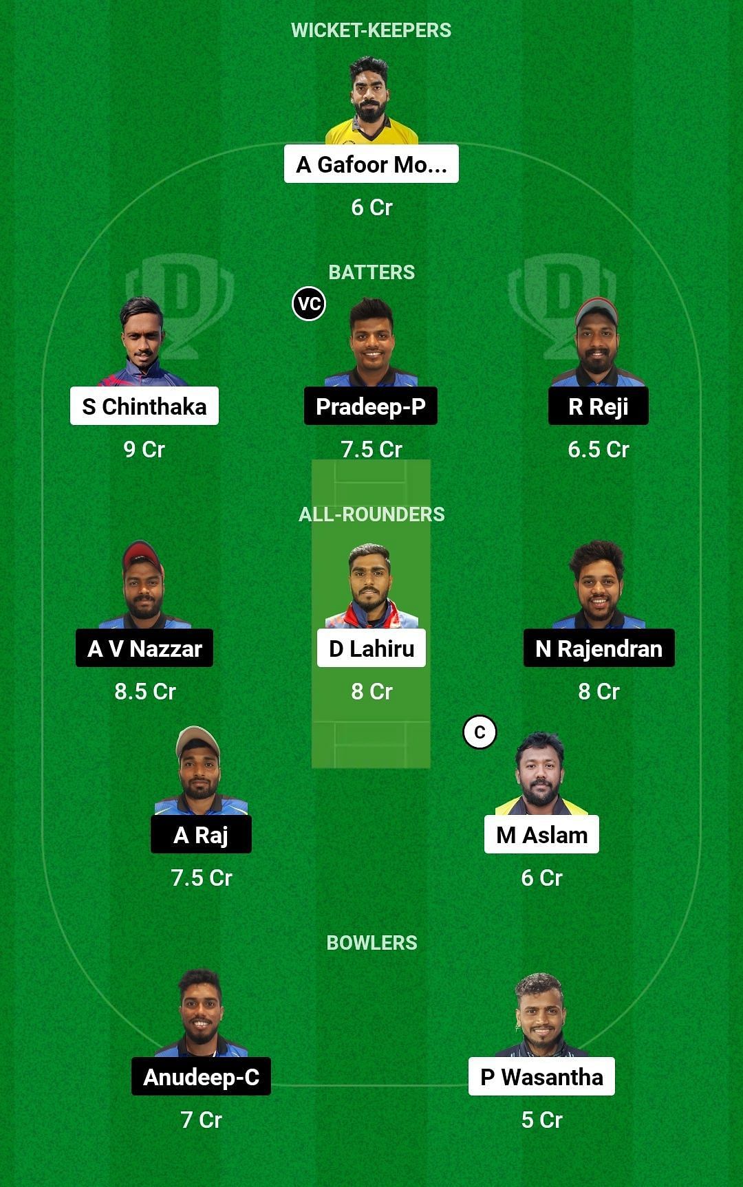 فريق توقع CECC مقابل AEC Dream11 ، الدوري الكبير