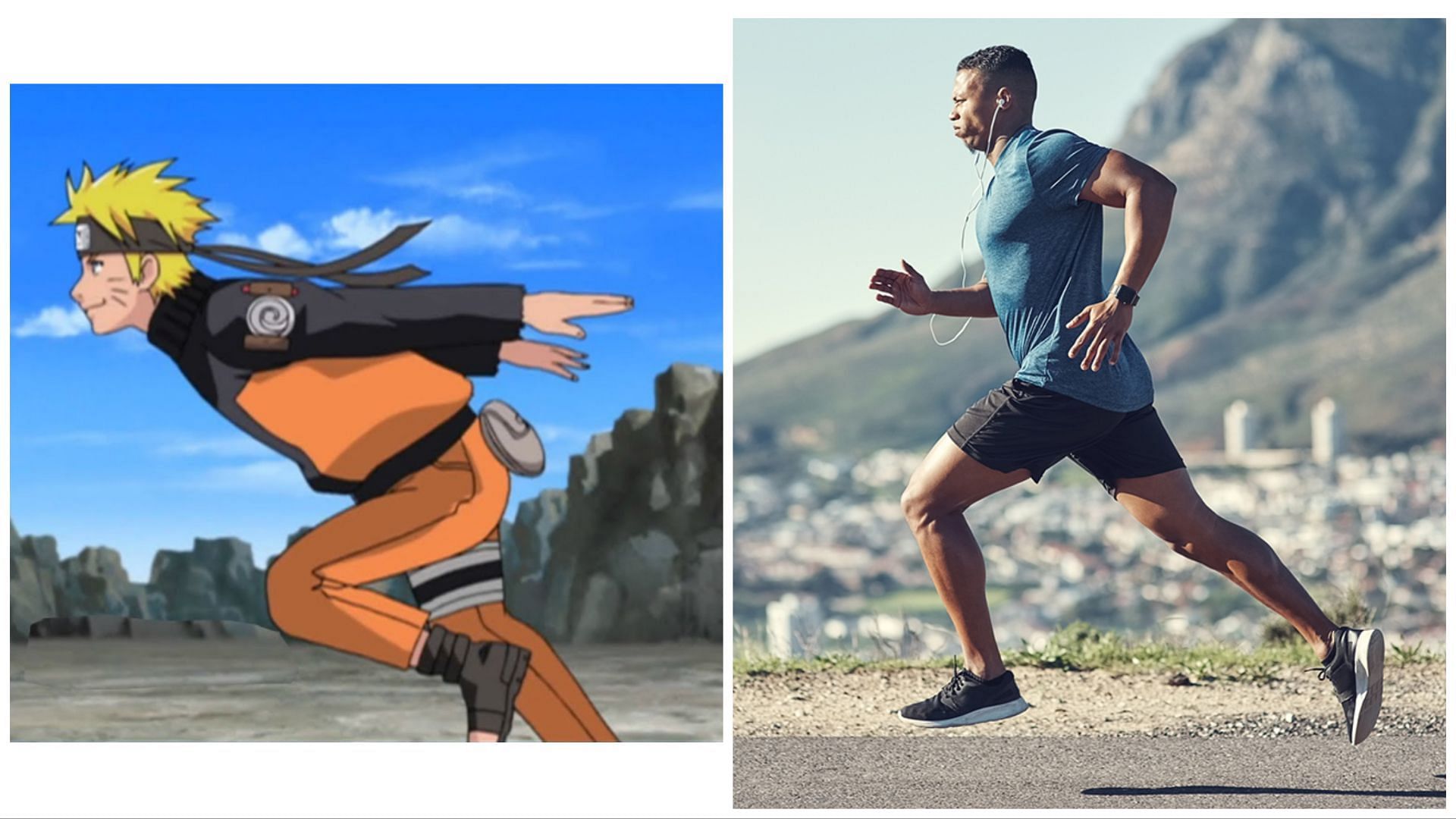 Why does Naruto run with his arms back? The physics behind it, explained