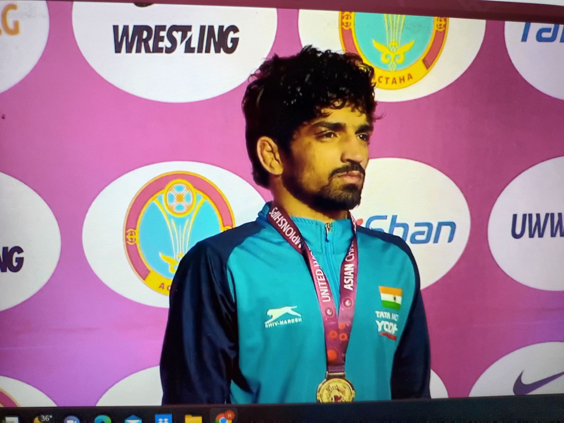 Aman Sehrawat clinches gold medal in men’s 57kg at Asian Wrestling