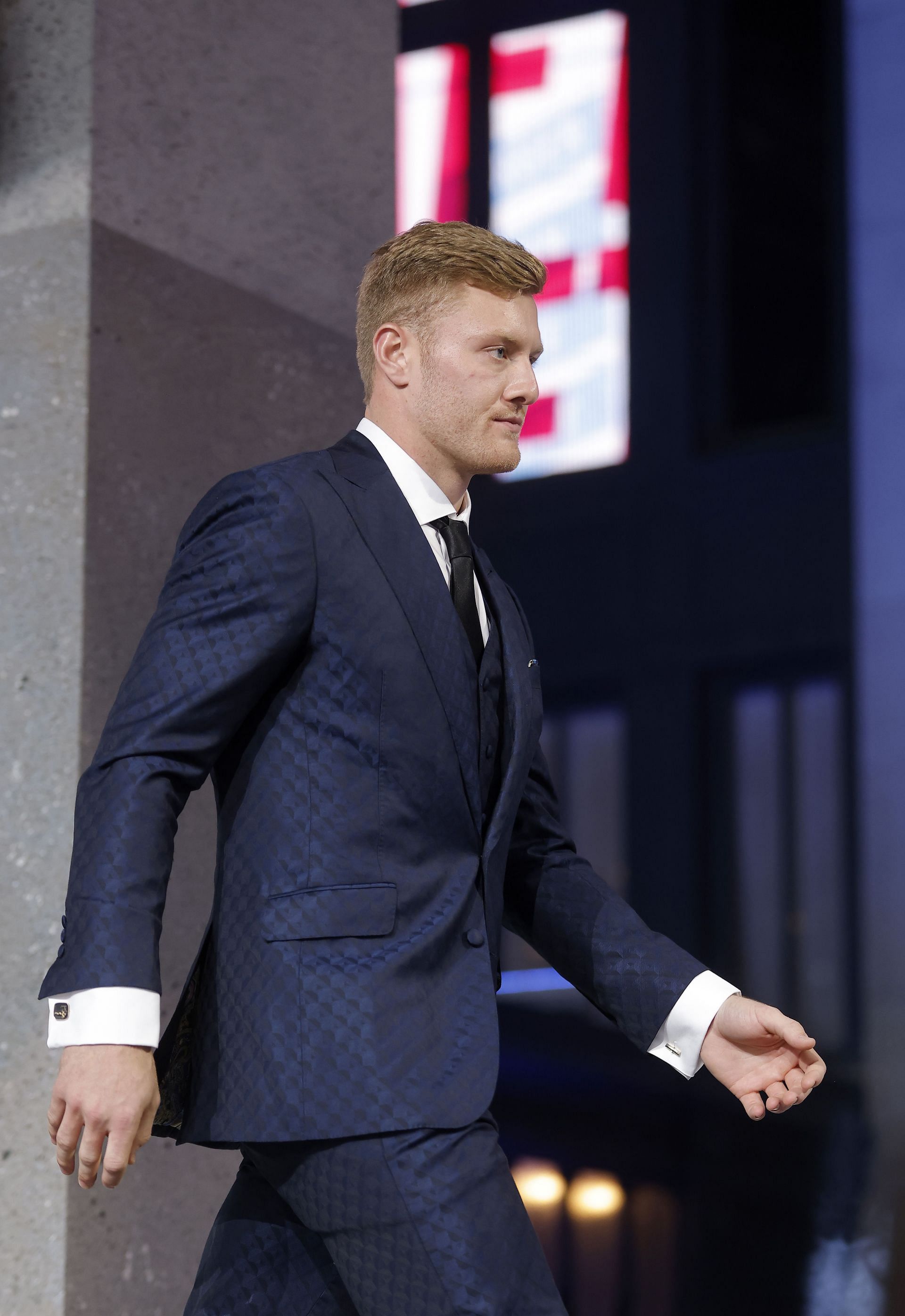 In Photos Will Levis And Girlfriend Gia Duddy Take Over Nfl Draft With Stunning Suit And Red Dress