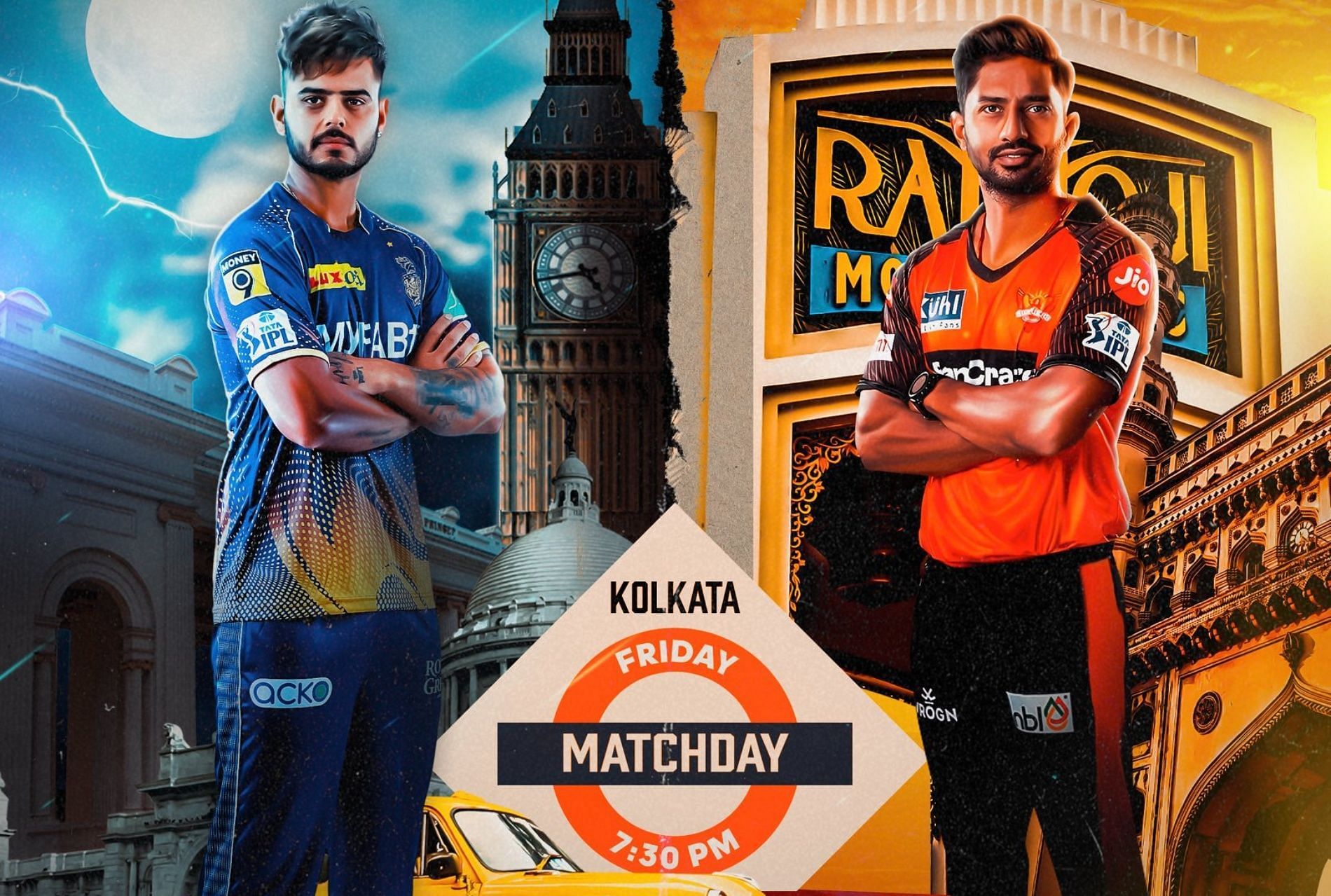 KKR vs SRH, IPL 2023 Toss result and playing 11s for today's match