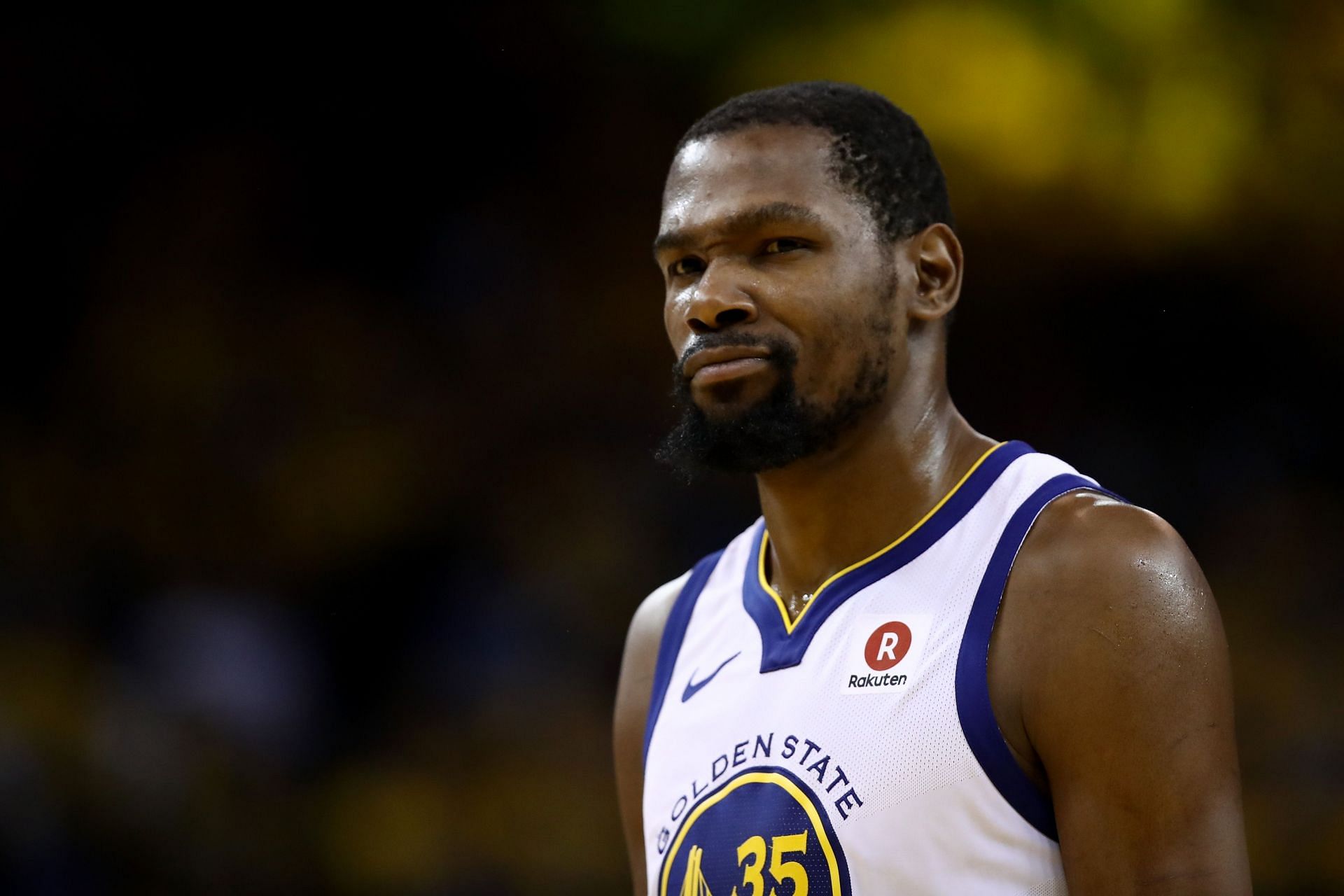 Kevin Durant playing for the Golden State Warriors