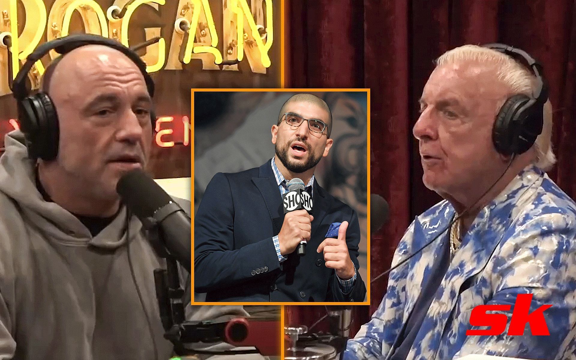 Read more about the article Joe Rogan – Ariel Helwani: Joe Rogan catches Ric Flair off-guard with out-of-the-blue question about Ariel Helwani
