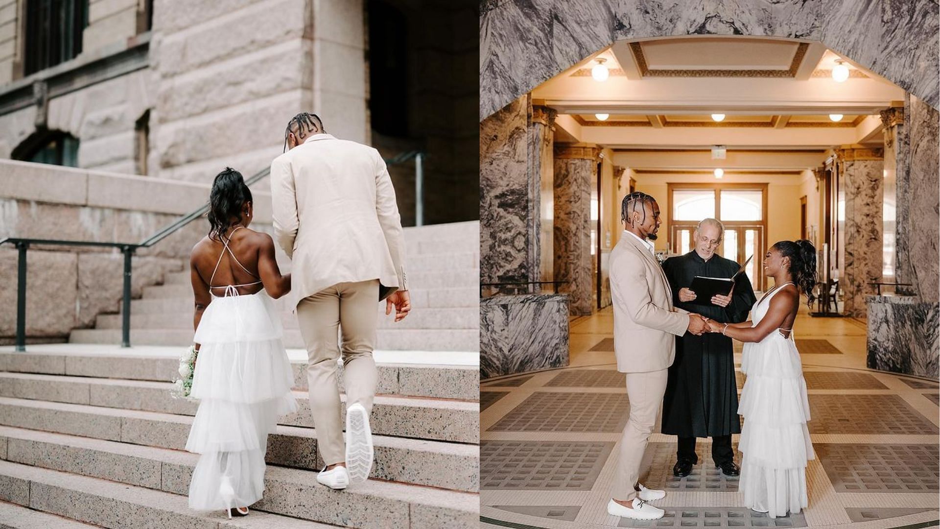 In Photos: Simone Biles And Jonathan Owens Tie The Knot In A Dream-like 