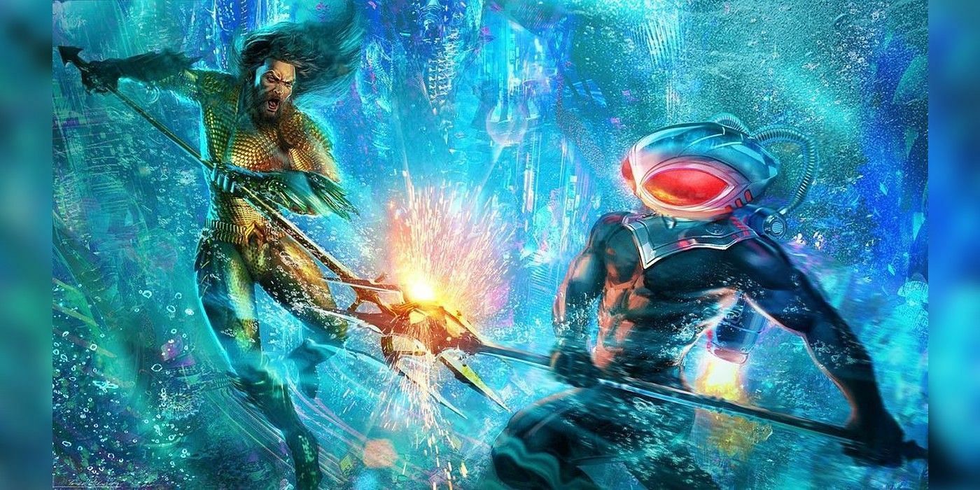 Aquaman vs. Black Manta concept art (via James Wan)