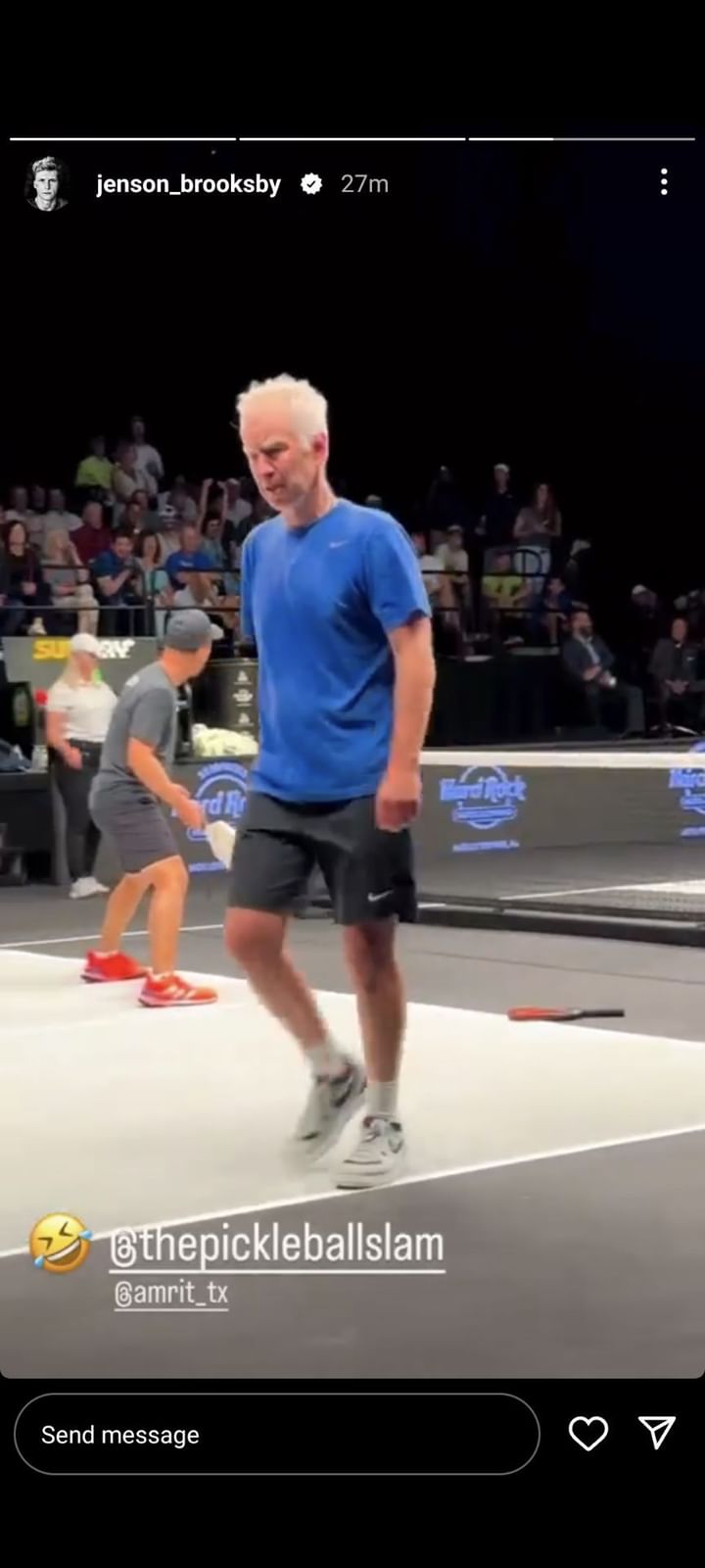 John McEnroe's tantrum at Pickleball Slam catches Jenson Brooksby's eye