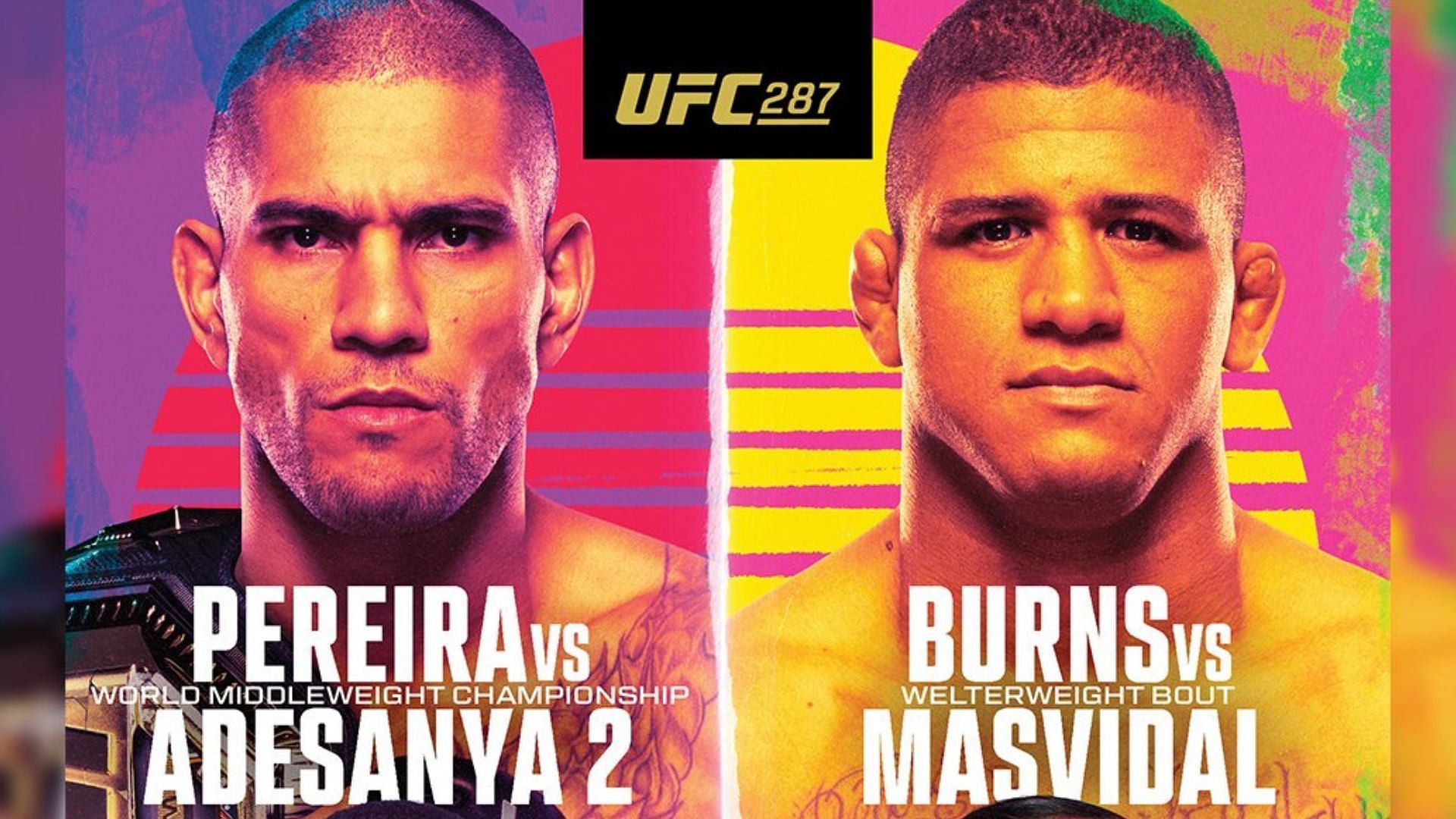 UFC 287 official poster [Image courtesy of @ufc on Twitter]