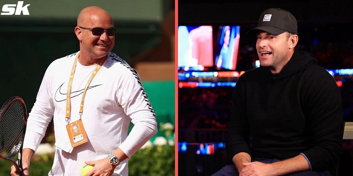 Andre Agassi flaunts classic Nike sneakers, Andy Roddick wants them too