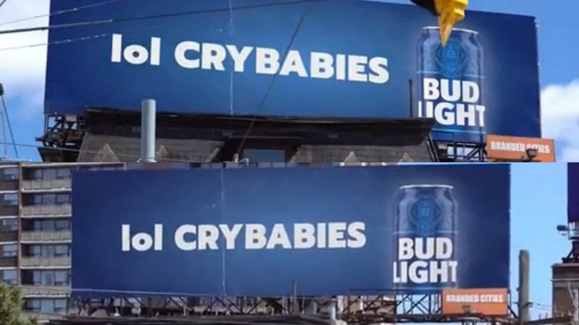 Fact Check Is the lol crybabies Bud Light Billboard real? Advertising