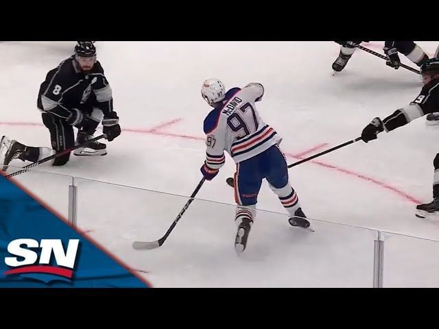 Connor McDavid opens his goal tally with two insane goals against LA
