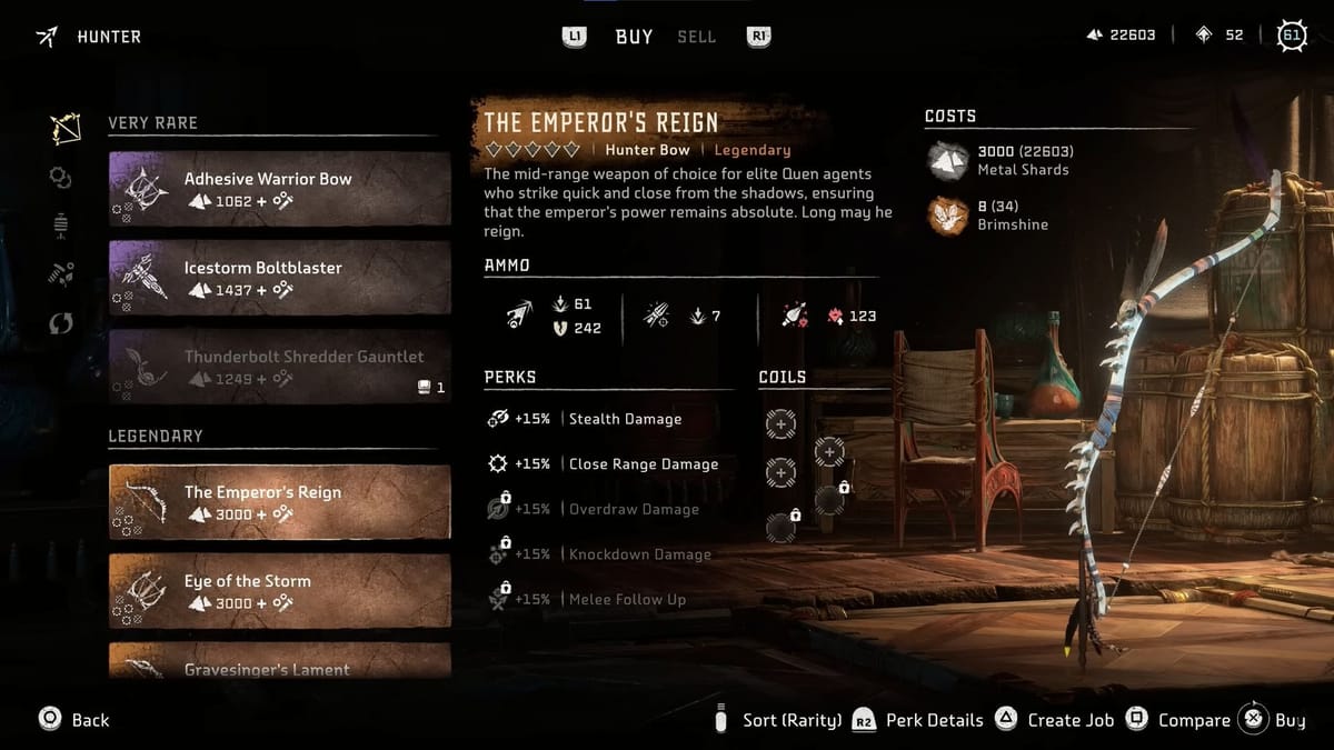 Best bows in Horizon Forbidden West Burning Shores