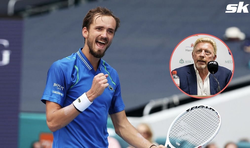 Boris Becker congratulates Daniil Medvedev on his Miami Open triumph