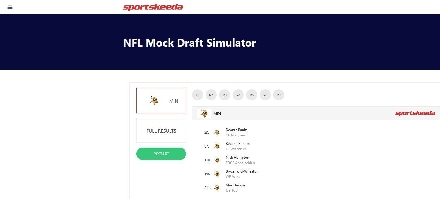 2023 NFL Draft Minnesota Vikings 7round mock sees Deonte Banks land in NFC North