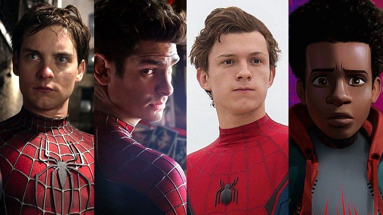 Spider-Verse'de Tobey Maguire, Tom Holland ve Andrew Garfield (Sony aracılığıyla Görüntü)