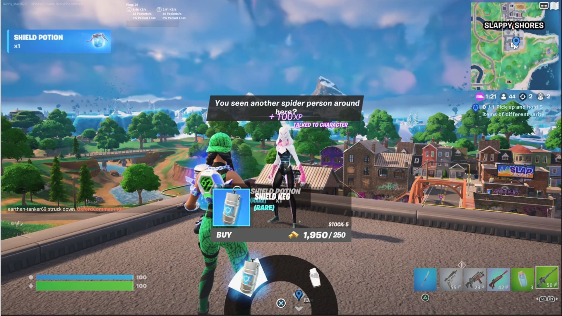 قم بشراء أحد العناصر من Spider-Gwen (الصورة عبر Gamer Dad على YouTube)