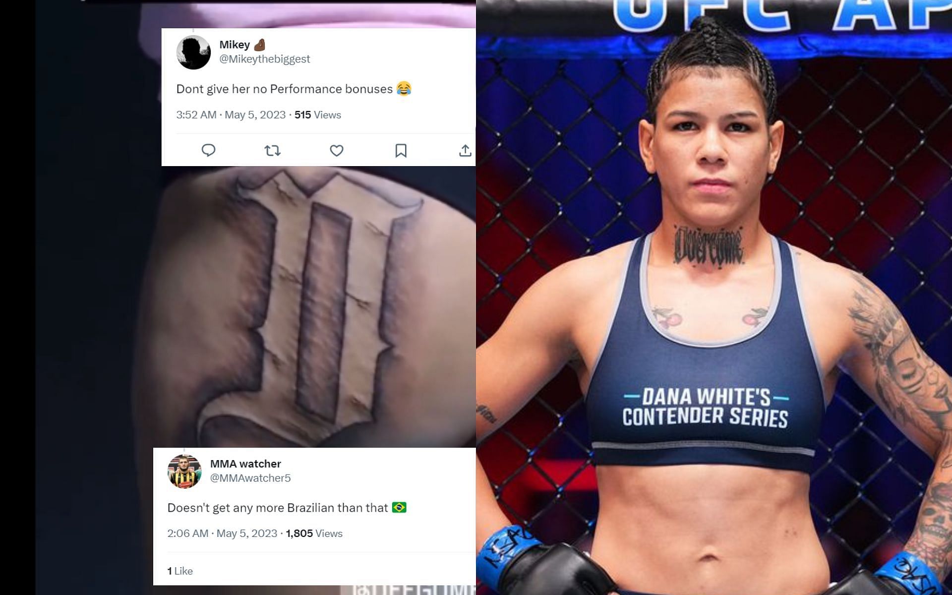 MMA Fighting  Jamahal Sweet Dreams Hill rehydrated with  Facebook