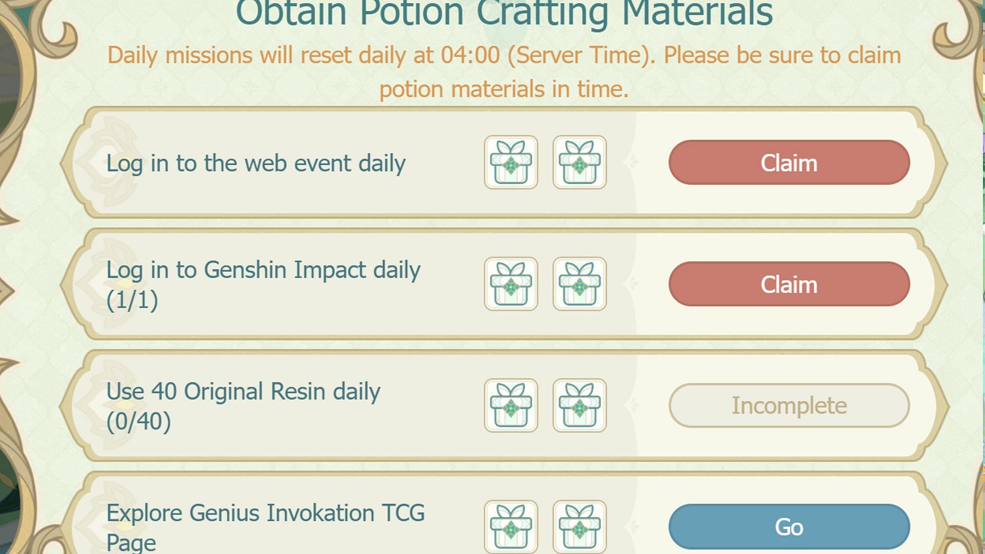 Genshin Impact Glittering Elixirs potion guide All recipes and web