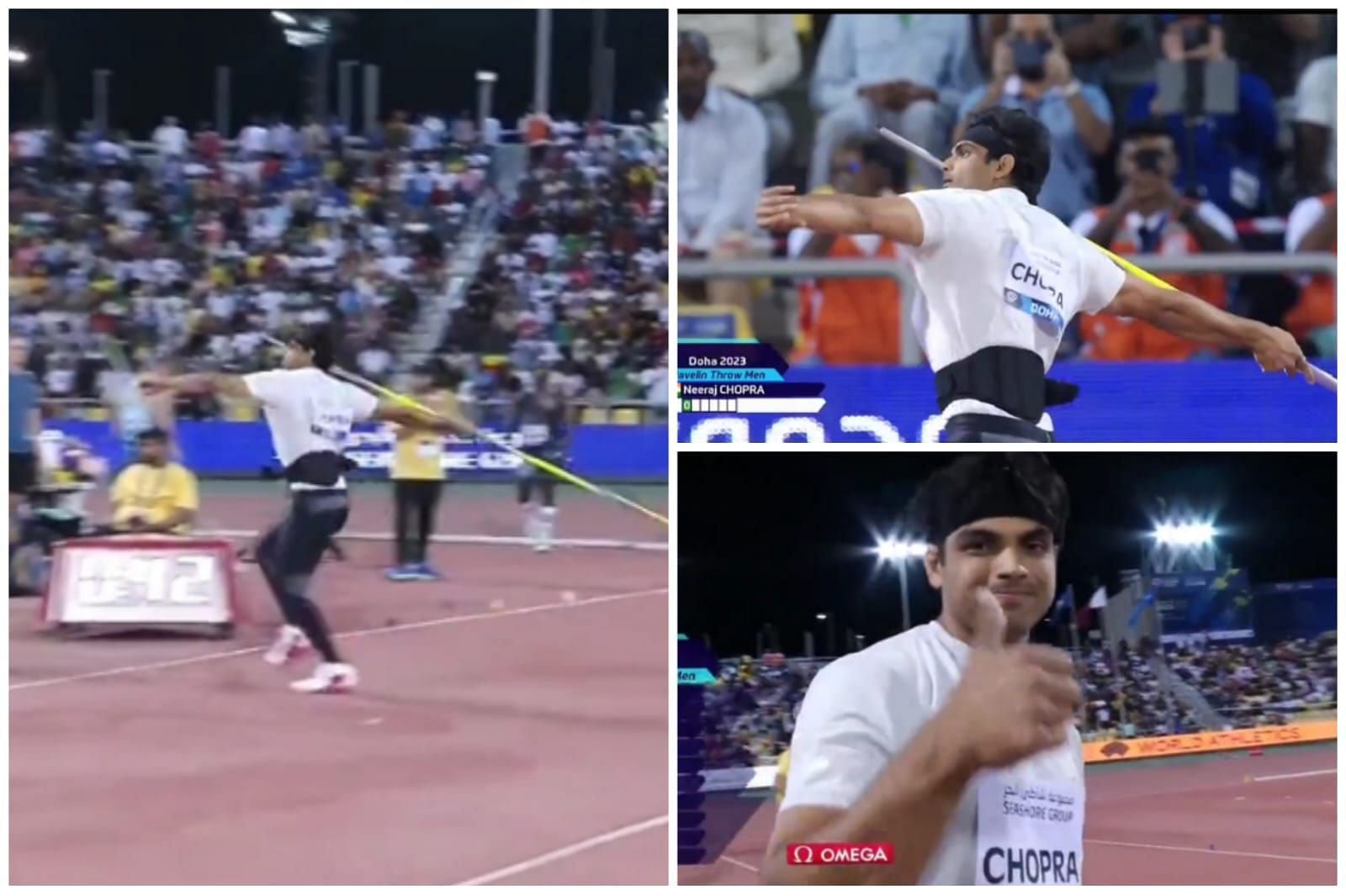 Watch Neeraj Chopra's winning 88.67m throw to win gold at Doha Diamond