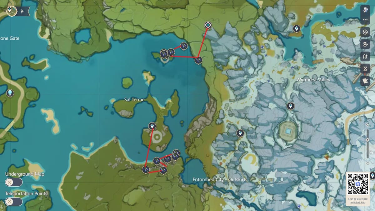 All Violetgrass locations in Genshin Impact Baizhu materials farming guide