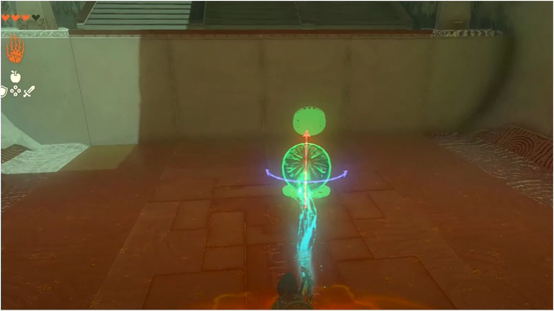 This Shrine requires players to cleverly employ the Ultrahand ability (Image via The Legend of Zelda Tears of the Kingdom)