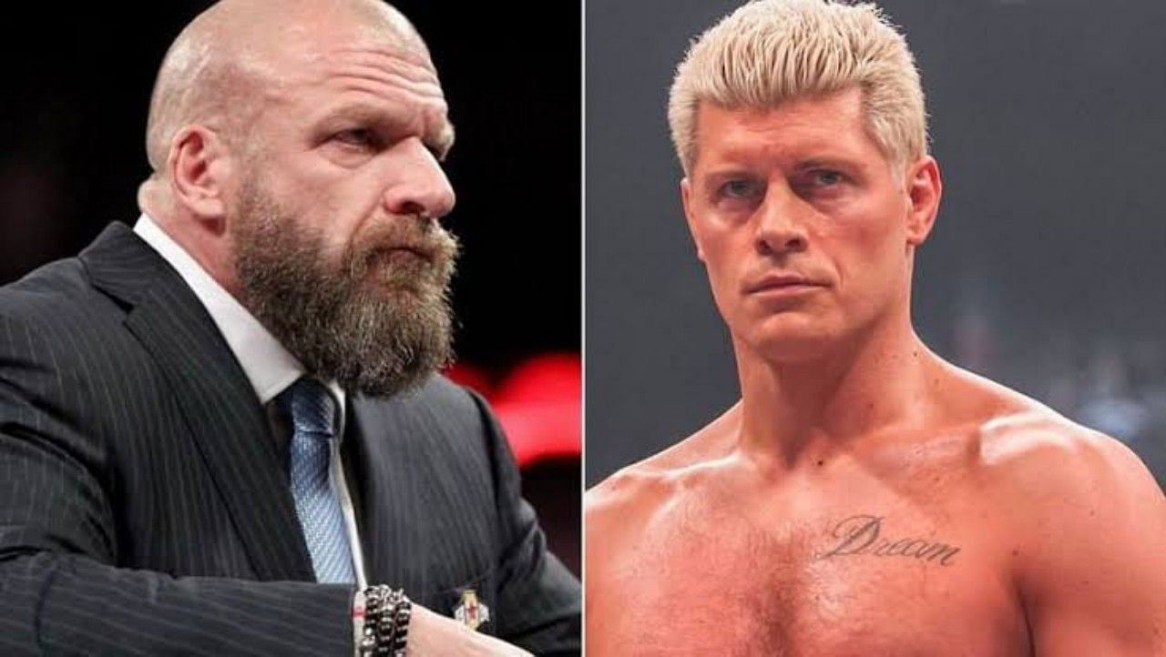 WWE सुपरस्टार्स ट्रिपल एच और कोडी रोड्स 