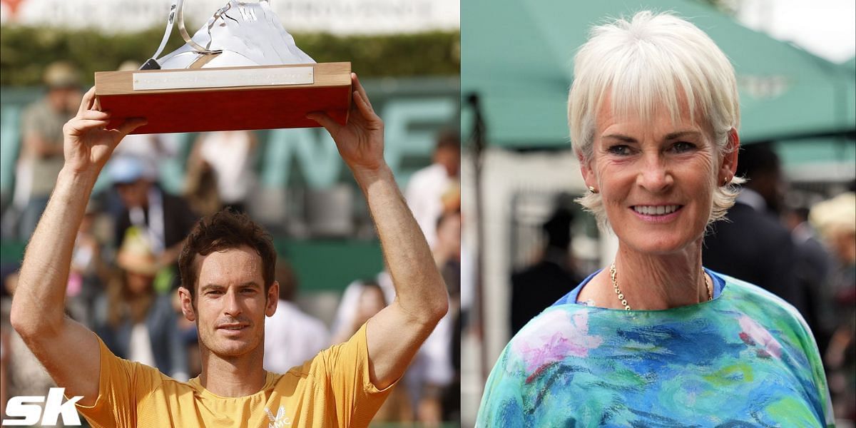 Andy Murray's mother Judy reacts to her son winning a challenger title after 17 years 