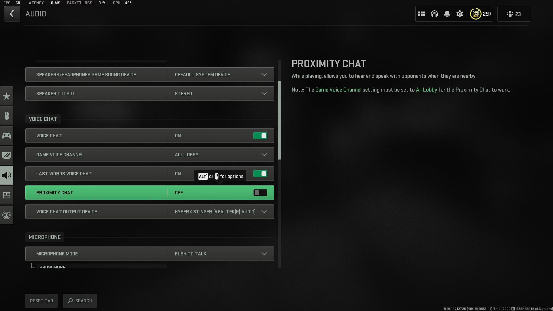 إيقاف تشغيل Proximity Chat في Warzone 2 (الصورة عبر Activision)